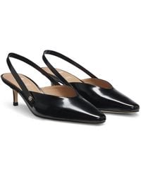 BOSS - Slingback Leather Pumps With Gait-Tech Comfort Insole - Lyst