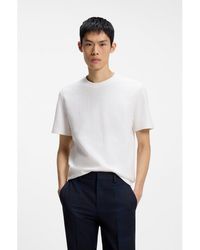 HUGO - Cotton-Blend T-Shirt With Creased Effect - Lyst