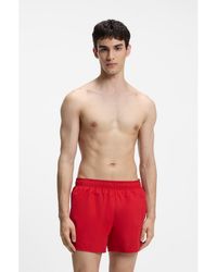 HUGO - Swim Shorts With Repeat Logos - Lyst