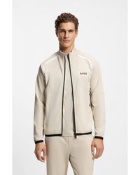 BOSS - Active Zip-Up Sweatshirt With Temperature-Regulating Performance - Lyst