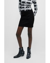 HUGO - Regular-fit Mini Skirt In Super-stretch Material - Lyst