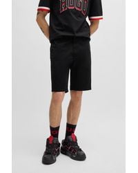HUGO - Slim-fit Chino Shorts In Stretch-cotton Gabardine - Lyst