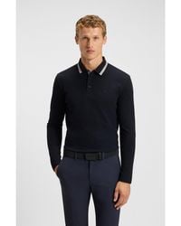 BOSS - Cotton-Piqué Polo Shirt With Contrast Logo - Lyst