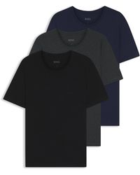BOSS - Set Van Drie Katoenen T-Shirts - Lyst