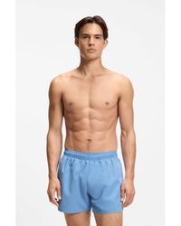 HUGO - Swim Shorts With Repeat Logos - Lyst