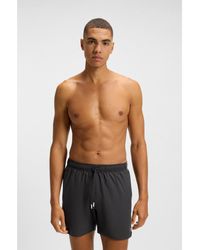BOSS - Swim Shorts With Signature Stripe And Logo - Lyst