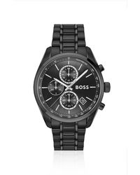 BOSS - Horloge Met Zwarte Coating En Ton-Sur-Ton Wijzerplaat - Lyst
