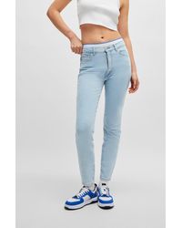 HUGO - Skinny-fit Jeans In Aqua Stretch Denim - Lyst