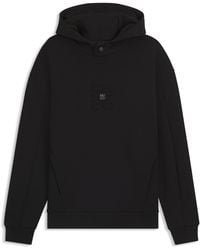 HUGO - Hoodie Van Een Interlocked Katoenmix Met Tweedelige Logo's - Lyst