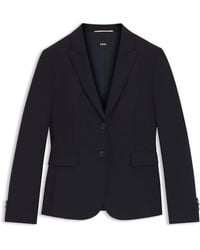 BOSS - Slim-Fit Blazer Van Scheerwol - Lyst