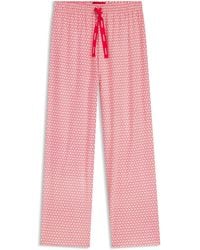 HUGO - Pyjamabroek Van Stretchjersey Met All-Over Print - Lyst