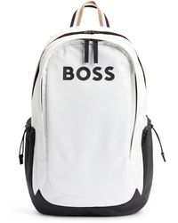 BOSS by HUGO BOSS - Logo-detail Backpack In Synthetic Coated Fabric - Lyst