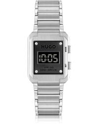 HUGO - Link-Bracelet Digital Watch With Dial - Lyst