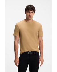 BOSS - Cotton-Blend T-Shirt With Bubble-Jacquard Structure - Lyst