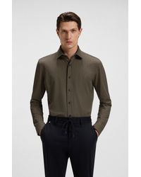 BOSS - Beige Men's Shirts Size 15 - Lyst