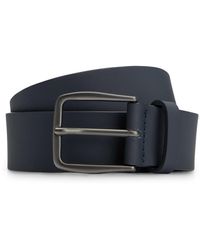 BOSS - Italian-leather Belt With Tonal Buckle - Lyst