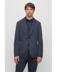 BOSS - Slim-fit Jacket In Micro-patterned Performance-stretch Fabric - Lyst