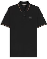 BOSS - Equestrian Stretch-Cotton Polo Shirt With Logo Patch - Lyst