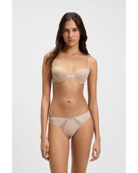 BOSS - Microfibre Briefs With Lace Inserts - Lyst