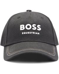 BOSS - Reitsport-Cap Mit Fünf Bahnen Und Logo-Details - Lyst