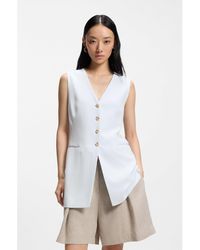 BOSS - Slim-Fit Blazer With Sleeveless Styling - Lyst