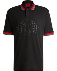 HUGO - X Rb Relaxed-fit Polo Met Kenmerkend Stiermotief - Lyst