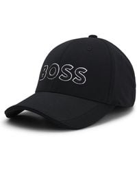 BOSS - Knitted-Piqué Six-Panel Cap With Embroidered Logo - Lyst