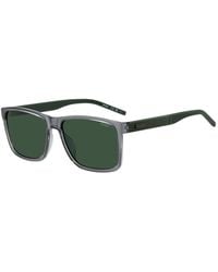 HUGO - Transparent-Frame Sunglasses With Patterned Temples - Lyst