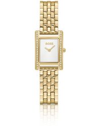 BOSS - Lucy Precious Crystal-Embellished-Effect Watch With Dial - Lyst