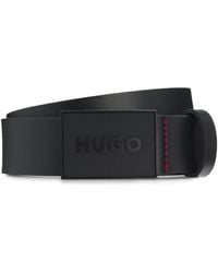 HUGO - Italian-Leather Belt - Lyst