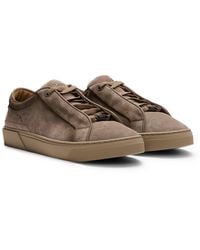BOSS - Gary Lowtop Sneakers Aus Veloursleder - Lyst