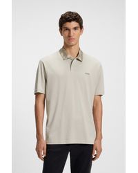 BOSS - Light Beige Men's Polo Shirts Size L - Lyst
