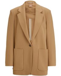 BOSS - Veste Relaxed Fit en jersey stretch à demi-doublure - Lyst