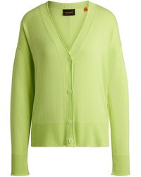 BOSS - Regular-fit Cardigan With Button Front - Lyst