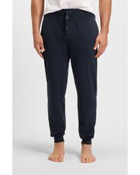 BOSS - Stretch-Cotton Tracksuit Bottoms With Embroidered Logo - Lyst