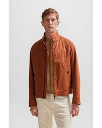 BOSS - Regular-fit Harrington Jacket With Detachable Inner Gilet - Lyst