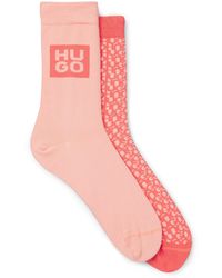 HUGO - Mittelhohe Socken Aus Baumwoll-Mix Im Zweier-Pack - Lyst