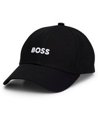 BOSS by HUGO BOSS - Cotton-twill Six-panel Cap With Embroidered Logo - Lyst