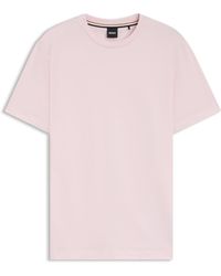BOSS - T-Shirt Van Katoenen Jersey Met Logodetail - Lyst