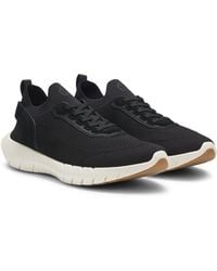 BOSS - Motion Trainers With Knitted Uppers And Leather Trims - Lyst