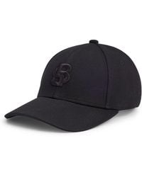 BOSS - Cotton-blend Cap With Embroidered Double Monogram - Lyst