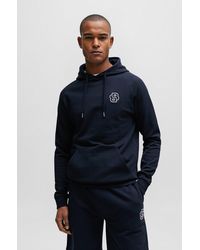 BOSS - Cotton-terry Regular-fit Hoodie With Double Monogram - Lyst