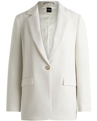 BOSS - Regular-Fit Blazer Aus Knitterfreiem Krepp - Lyst