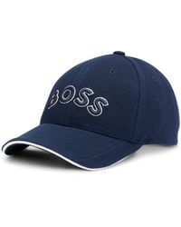 BOSS - Logo-embroidered Cap In Woven Piqué - Lyst