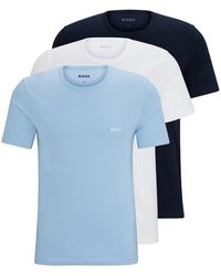 BOSS - Lot de trois t-shirts en jersey de coton - Lyst