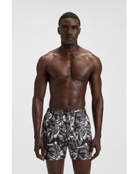 BOSS - Light Grey Men's Swim Shorts Size M - Lyst