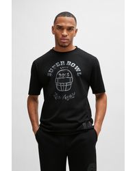 BOSS - T-shirt x NFL en coton stretch avec imprimé artistique - Lyst