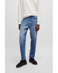 HUGO - Relaxed Tapered-Fit Jeans - Lyst