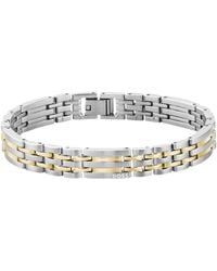 BOSS - Two-Tone Cuff With Multi-Link Design - Lyst