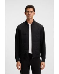 BOSS - Zip-Up Sweatshirt With Padded Front - Lyst